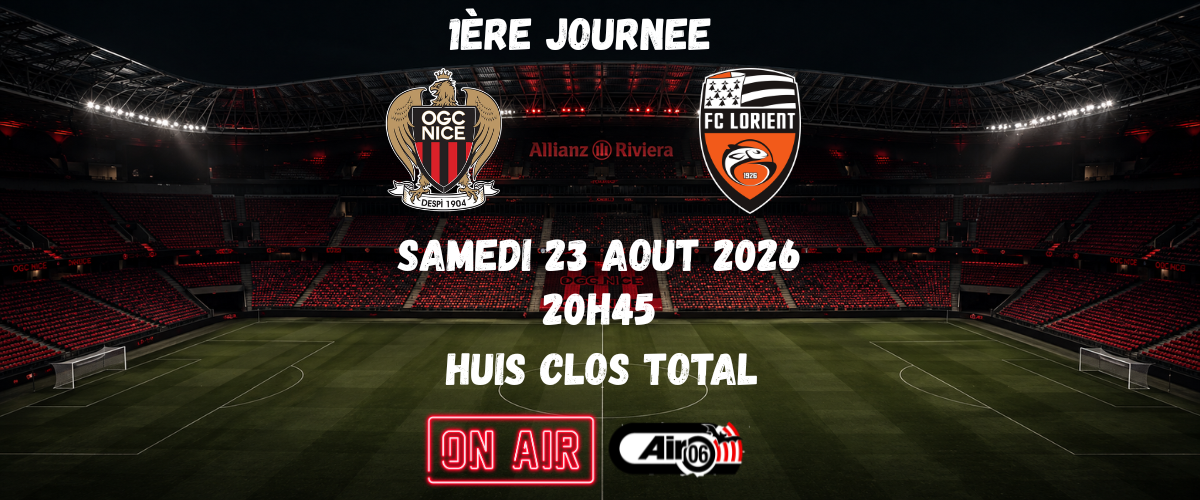 OGC Nice - Lorient : vivez le match en direct avec Air06
