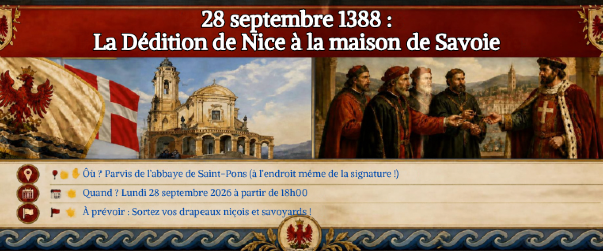 LA DEDITION DE NICE A LA MAISON DE SAVOIE