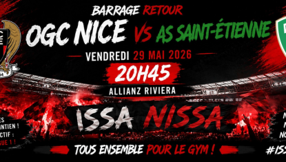 BARRAGE RETOUR OGCNICE - AS ST ETIENNE