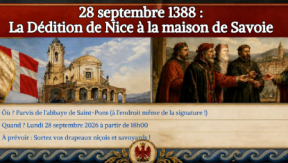 LA DEDITION DE NICE A LA MAISON DE SAVOIE